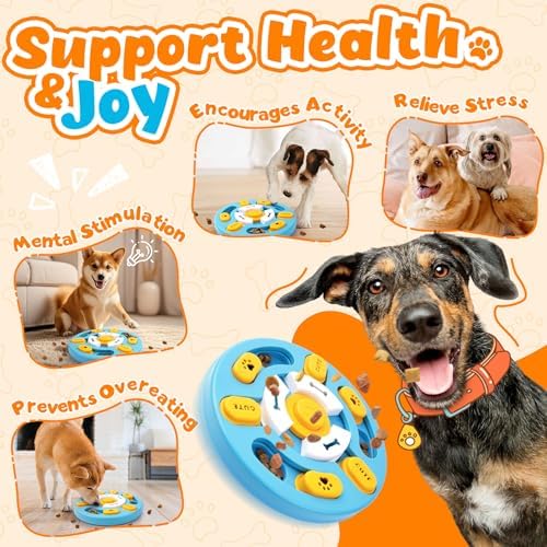 KIPRITII Dog Puzzle Toys with Dog Lick Mat for Small & Medium Dogs