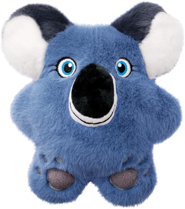 KONG Snuzzles Dog Toy, Plush Squeaker, Crinkle Sounds, Soft Durable Indoor Play (Bear/Koala Combo, Medium)