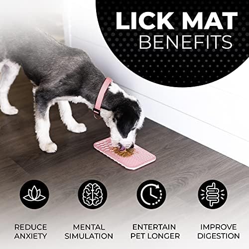 Pup Culture Dog Lick Mat for Dogs, Feeding Pad for Anxious Pets Plus 4 Different Puzzles for Mental Stimulation for Dogs - Supports Mental, Dental, and Digestive Health, Bite Resistant and Heavy Duty