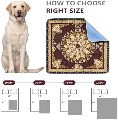 Qeils Washable Pee Pads, Super Absorbent Puppy Pads, 2 Pack 72"x72"