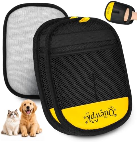2 Pack Electrostatic Pet Hair Removal Glove for Dogs and Cats