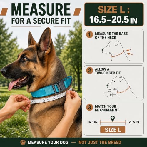 Tactical Dog Collar with Handle, Heavy Duty Nylon for Large Dogs