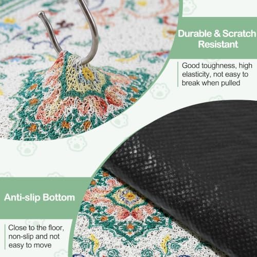 Glittme Cat Litter Mat, 40"x30" Non-Slip Washable Trapping Mat for Cats