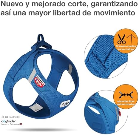 curli Vest Harness Clasp Air-Mesh Dog Harness (Safe Dog Accessories, no Pressure Points, Improved fit, Harness with curli Clasp Buckle)