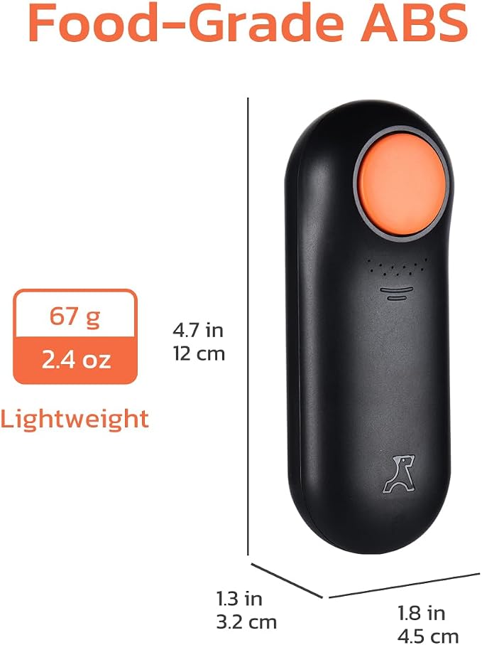 Clink Design Dog Training Clicker & Dog Clicker with Treat Storage, Black | Clicker Dog Trainer, Compact Dog Clicker for Puppy Training or Cat Clicker, 2.36 oz