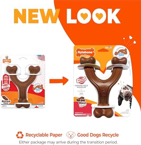 Nylabone Power Chew Easy-Hold Wishbone Dog Chew Toy, Large