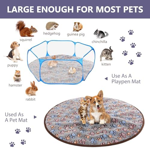 4 Pack Washable Whelping Pad Whelping Supplies Absorbent Reusable Puppy Training Pads Reusable Dog Mat for Floor Non Slip Washable Pee Mat for Dogs(Fresh Color,32 Inch)