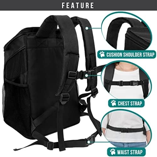 PetAmi Cat Backpack Carrier for Small Dogs and Large Cats, Airline Approved
