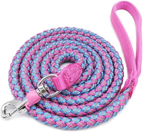 Reflective Dog Leash 2/3/4/6/10ft Braided 1/2" Strong Nylon Rope