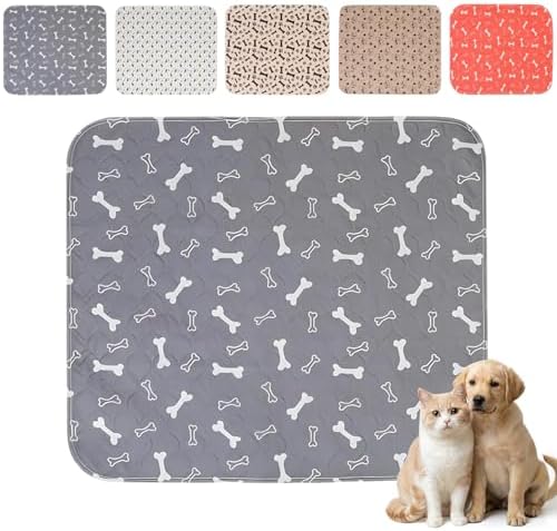 Puppy Pee Pads with Pheromones,Forever Pad,Washable Pee Pads for Dogs,Reusable Dog Pee Pads,Waterproof and Leak-Proof,Non-Slip Base Training Pad Suitable for Home(Gray,S:23.6*15.7in)