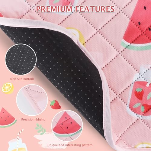 BVAGSS Washable Pee Pads for Dogs, Reusable Leakproof Puppy Wee Pad, 63x63 Inch (Watermelon, Pack of 1)