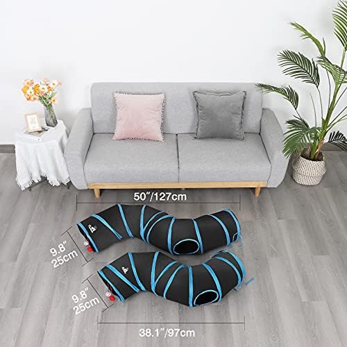 Pawaboo Cat Tunnel, Cat Tunnels for Indoor Cats, S-Shape Foldable Cats Tube