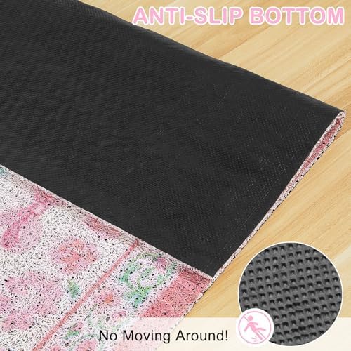 Unicorn Catcher 33"x22" Cat Litter Mat Non-Slip Washable Litter Box Mat