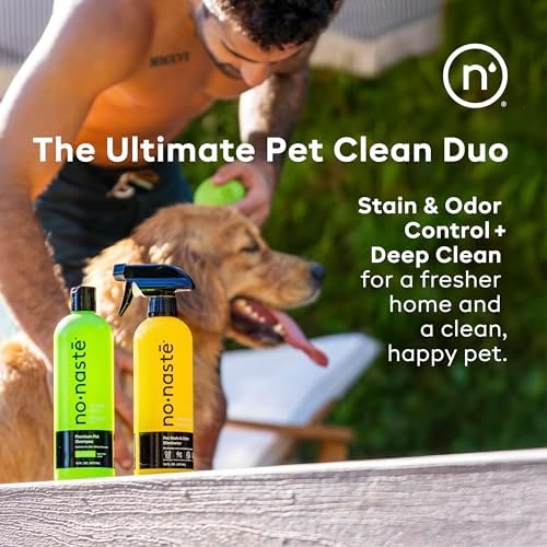 Nonaste Oatmeal Dog Shampoo & Pet Stain Odor Eliminator Set, 16 oz, Pk 2