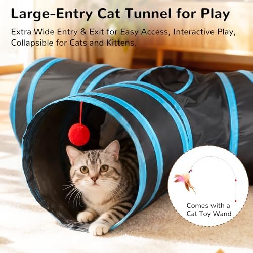 Tempcore Pet Tunnel Tube Cat Toys, Cat Tunnels for Indoor Cats