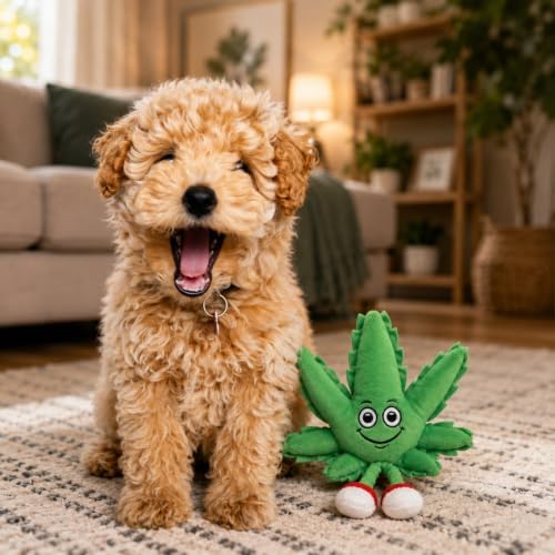 MJ the Weed Leaf | 420 Dog Toy and Collectible Plush Shelf-Sitter