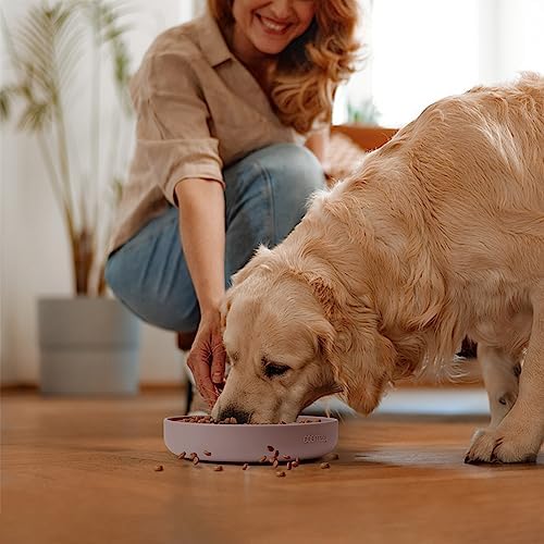 Coomazy Slow Feeder Dog Bowls, Silicone Anti Choking Puzzle Dog Food Bowl