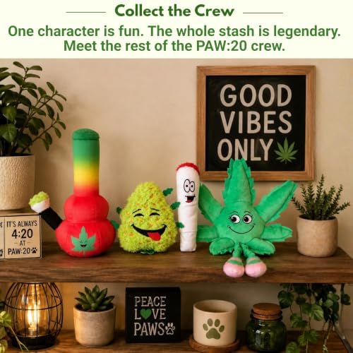 MJ the Weed Leaf | 420 Dog Toy and Collectible Plush Shelf-Sitter