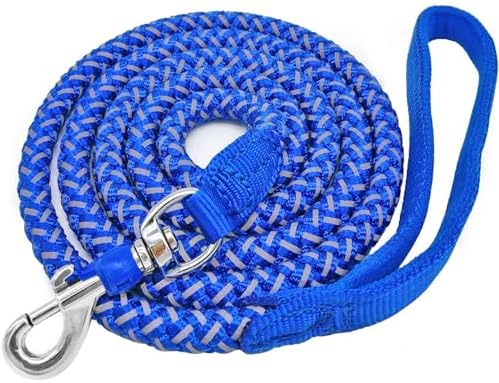 Reflective Dog Leash 2/3/4/6/10ft Braided 1/2" Strong Nylon Rope