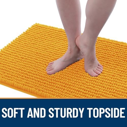 OLANLY Dog Door Mat for Muddy Paws 36x24, Extra Absorbent Chenille Mud Mat