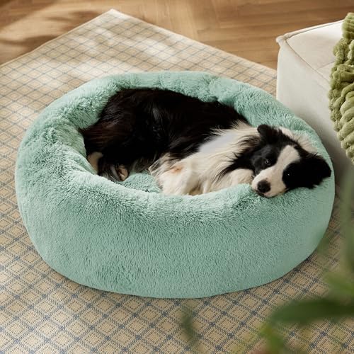 Bedsure Calming Dog Beds Large Sized Dog Donut Washable Pet Bed,36ins