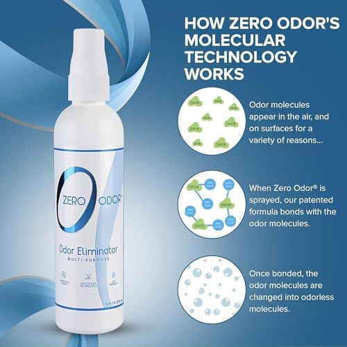Zero Odor Multi-Purpose Odor Eliminator, Car & Room Air Freshener, 8 oz