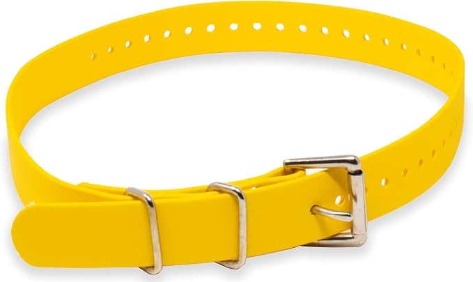 Educator 1-Inch Dog Training Collar Strap – ONLY Fits FE-580, ET-800 & UL-1200 Receivers – NOT Compatible with Mini Educator (ET-300/ET-400) – Durable Biothane Collar, Yellow
