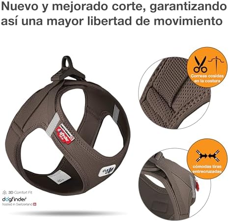 Vest Harness curli Clasp Air-Mesh Brown 2XS