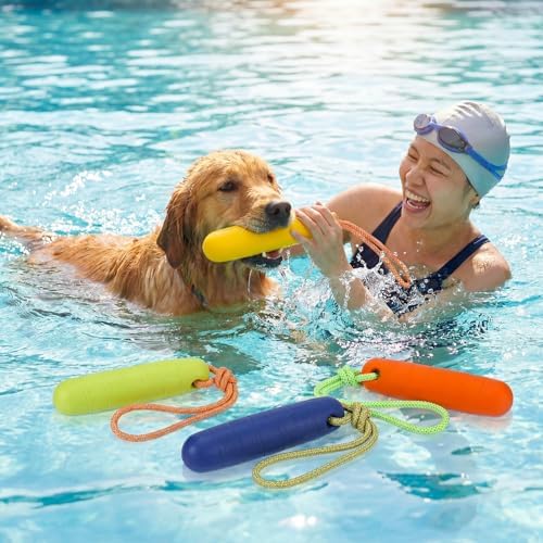 Skylety 4 Pack Floating Dog Toy with Rope Handle