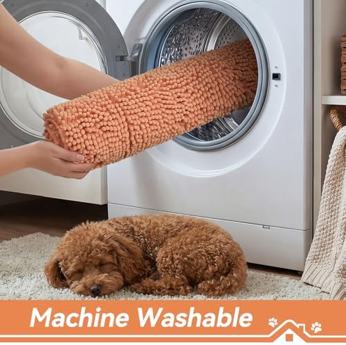 Bcoimo Super Absorbent Dog Door Mat, 30"*20" Anti Slip Mat for Muddy Paws
