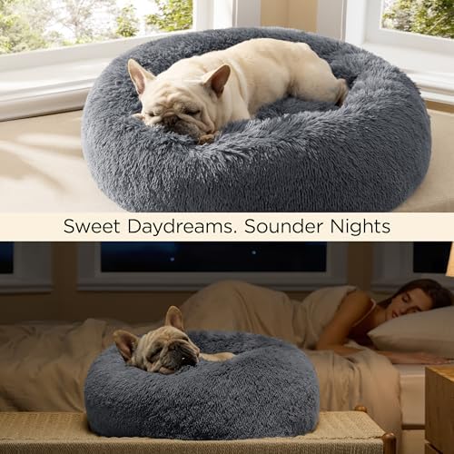 Bedsure Calming XL Dog Bed Donut Washable Extra Large Pet Bed,45ins