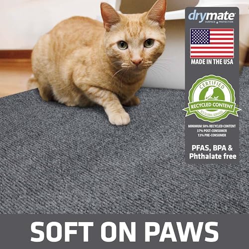 Drymate Cat Litter Box Mat, Litter Trapping Mat, Grey, 36x47 Jumbo XXL