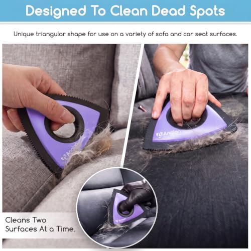 Analan Mini Pet Hair Remover for Car Detailing Dog Hair Tool Brush(Purple)