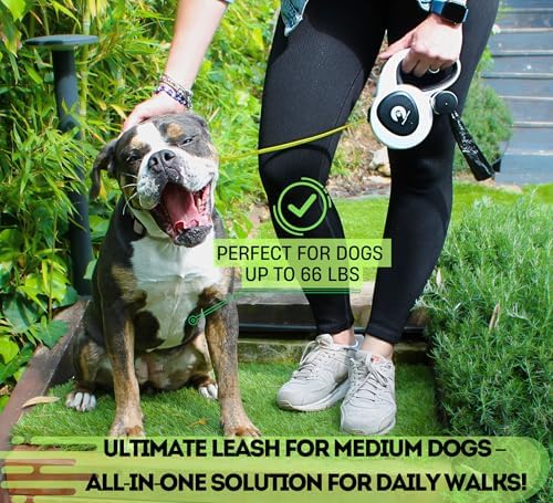 Snuggle Paws All-in-One Heavy Duty Retractable Dog Leash for Medium Dogs