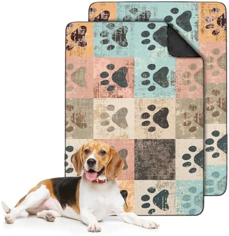 2PC Potty Pads for Dog , Washable Absorbent Non-Slip Mat 35x24in
