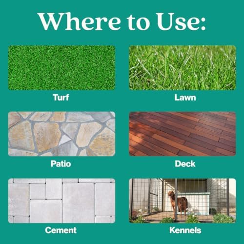 Eco Strong Outdoor Odor Eliminator Outside Dog Urine Enzyme Cleaner Powerful Pet, Cat, Animal Scent Deodorizer | Professional Strength for Yard, Turf, Kennels, Patios, Decks (160 oz Bundle w Sprayer)