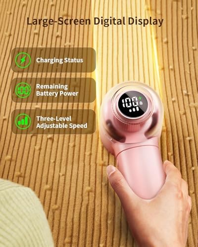 coldSky Fabric Shaver Large Lint Remover with Brush 2 in 1 Sweater Shaver