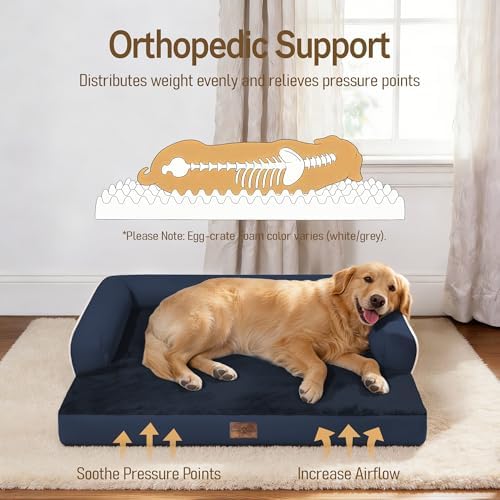 Comfort Expression Orthopedic Waterproof Jumbo Dog Bed for Giant Dogs