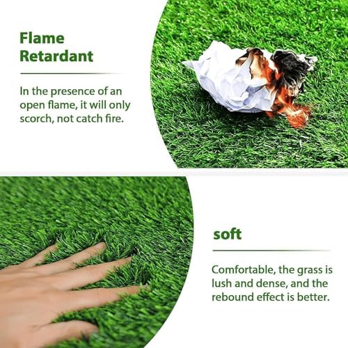 Artificial Grass Rug Turf for Dogs Indoor Outdoor Fake Grass for Dogs Potty Training Area Patio Lawn Decoration (51 x 31.5 Inch (Pack of 1))
