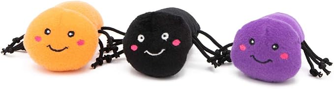 ZippyPaws Halloween Burrow Interactive Dog Toys - Hide and Seek Dog Toys and Puppy Toys, Colorful Squeaky Dog Toys, and Plush Dog Puzzles, Spider Web