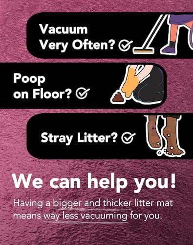 Lukamoo® Cute Cat Litter Mat (30’’x20’’), Large/L, for Kitty Litter & Cute Cat Litter Box