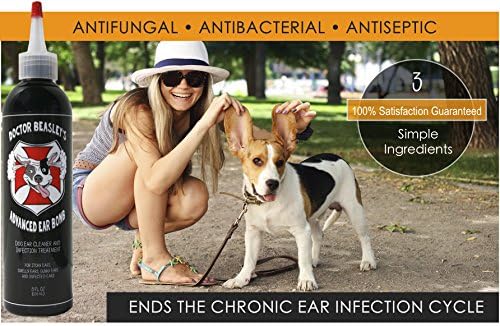 Doctor BEASLEY'S Advanced Ear Bomb is a Powerful 1 Step Cleaning Solution Treatment for Dog Ear Infections; Cleaner Replaces Drops, Vet Visits, Medication, Antibiotics for Yeast and Fungus, 8 Ounce