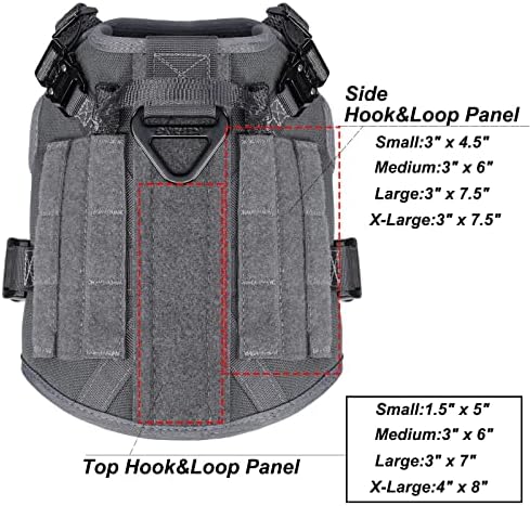 ICEFANG Tactical Dog Harness for Small Dogs,Reflective No Pull Dog Vest