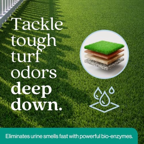 Eco Strong Outdoor Odor Eliminator Outside Dog Urine Enzyme Cleaner Powerful Pet, Cat, Animal Scent Deodorizer | Professional Strength for Yard, Turf, Kennels, Patios, Decks (128 OZ)
