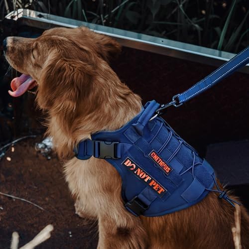 OneTigris Tactical Dog Harness with Handle No-Pull Adjustable for Large Dog