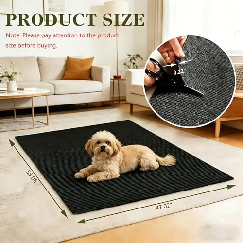 Mat for Under Dog Crate Washable Dog Crate Mat Pet Mats for Floor Waterproof Dog Mat Non-Slip Pads for Kennel Training Protect Floors (59" x 47" x 0.22")