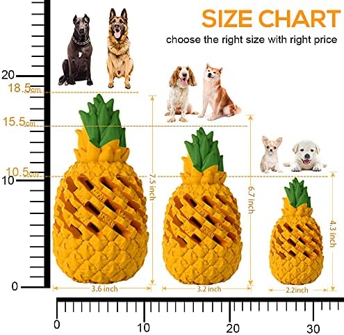 Indestructible Pineapple Dog Toy - Small Aggressive Chewers Training
