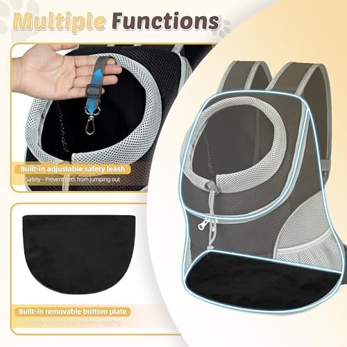 WOYYHO Pet Dog Carrier Backpack, Ventilated Small Dog Front Backpack