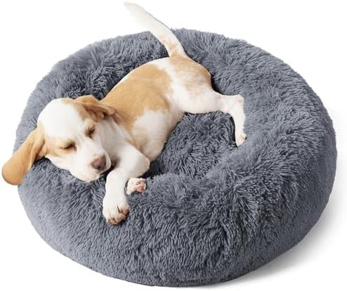 Bedsure Calming Small Dog Bed Donut Washable Cat＆Puppy Bed,23 inches