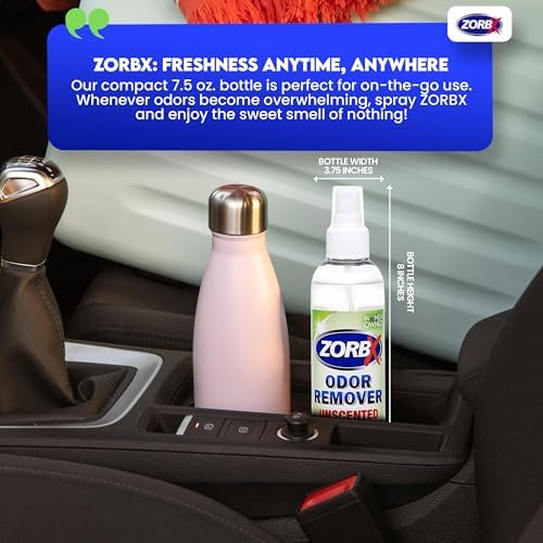 ZORBX Unscented Odor Remover 7.5 Oz 4-Pack, Multi-Room, Hospital-Grade
